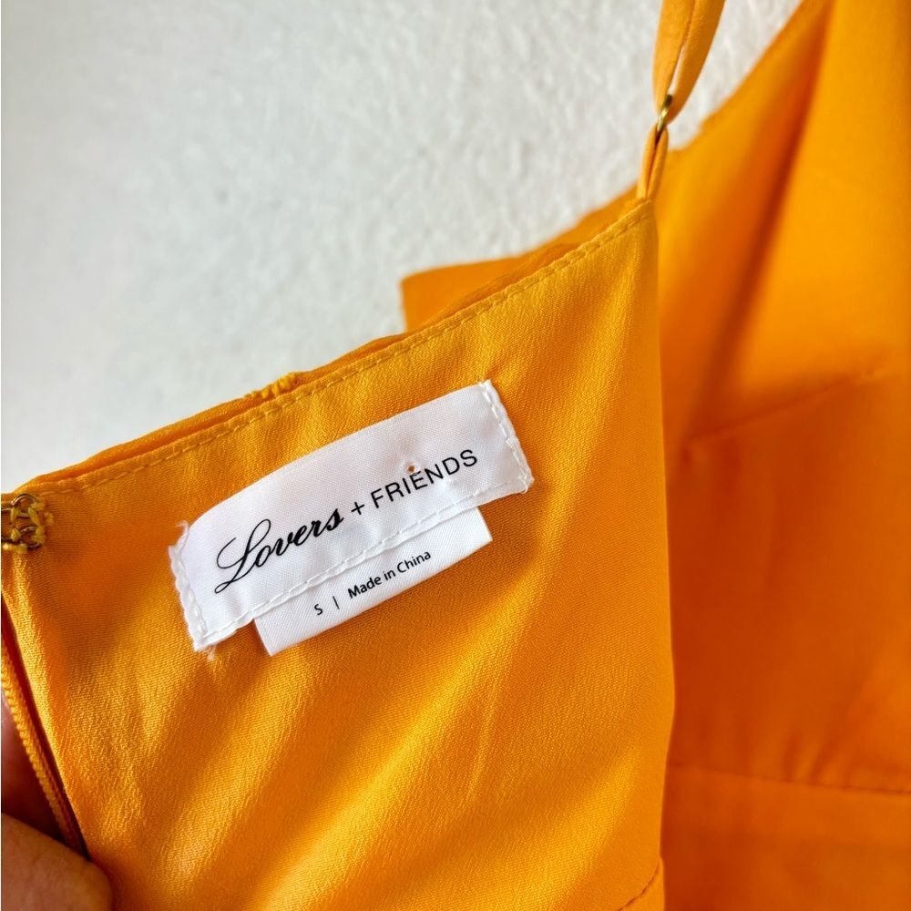 Lovers + Friend Doreen Mini Mustard Dress Size Small - Picture 5 of 5
